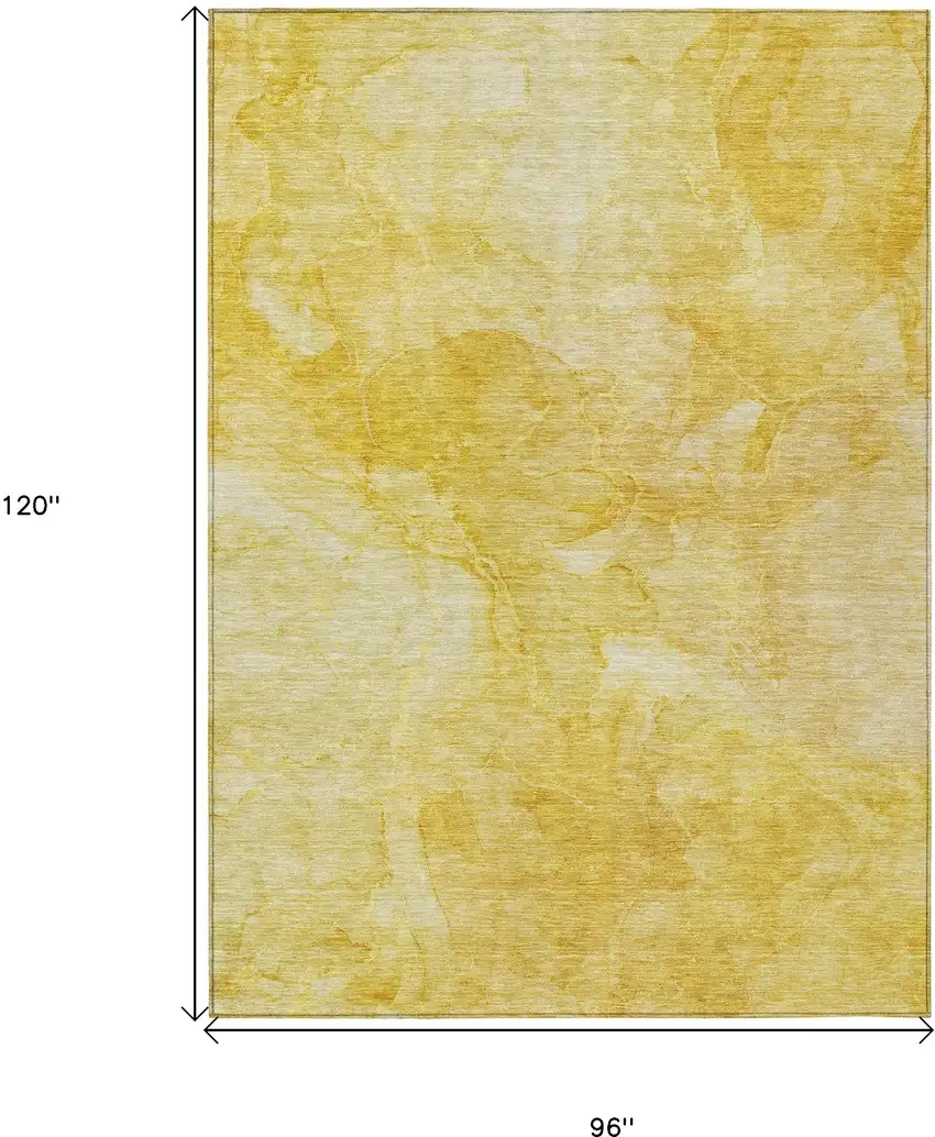 Gold And Yellow Nautical Washable Indoor Outdoor Area Rug Photo 3