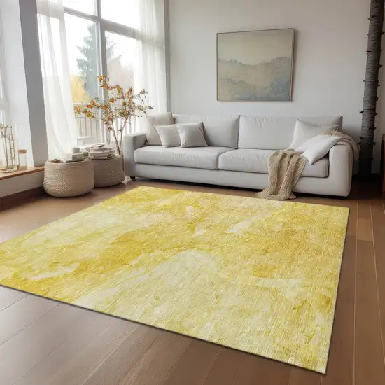 Gold And Yellow Nautical Washable Indoor Outdoor Area Rug Photo 8