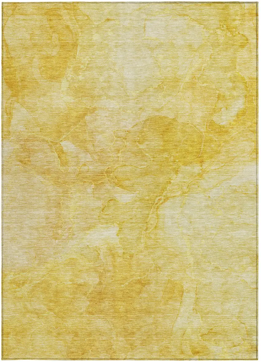 Gold And Yellow Nautical Washable Indoor Outdoor Area Rug Photo 6