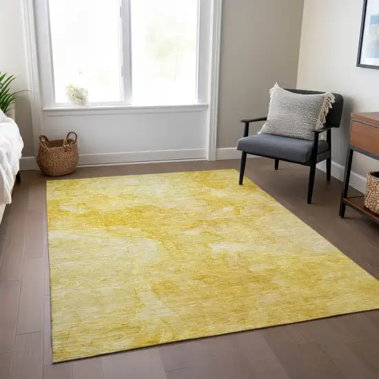 Gold And Yellow Nautical Washable Indoor Outdoor Area Rug Photo 8