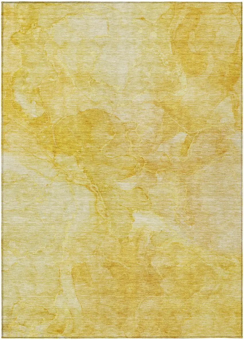 Gold And Yellow Nautical Washable Indoor Outdoor Area Rug Photo 2
