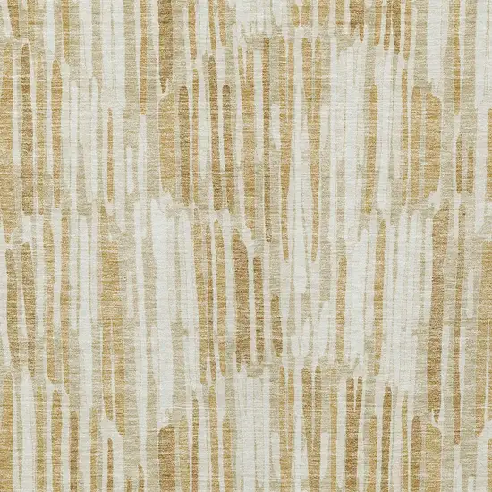 Gold Beige And Ivory Abstract Washable Indoor Outdoor Area Rug Photo 4