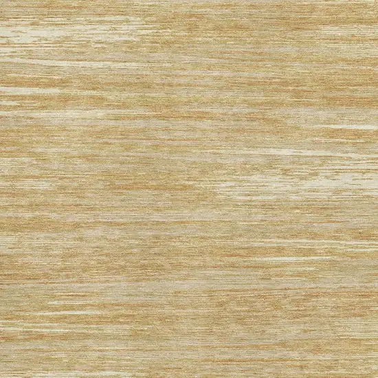 Gold Beige And Ivory Striped Washable Area Rug With UV Protection Photo 4