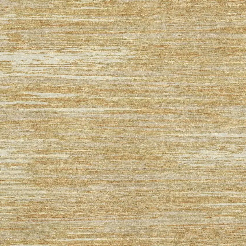 Gold Beige And Ivory Striped Washable Area Rug With UV Protection Photo 3