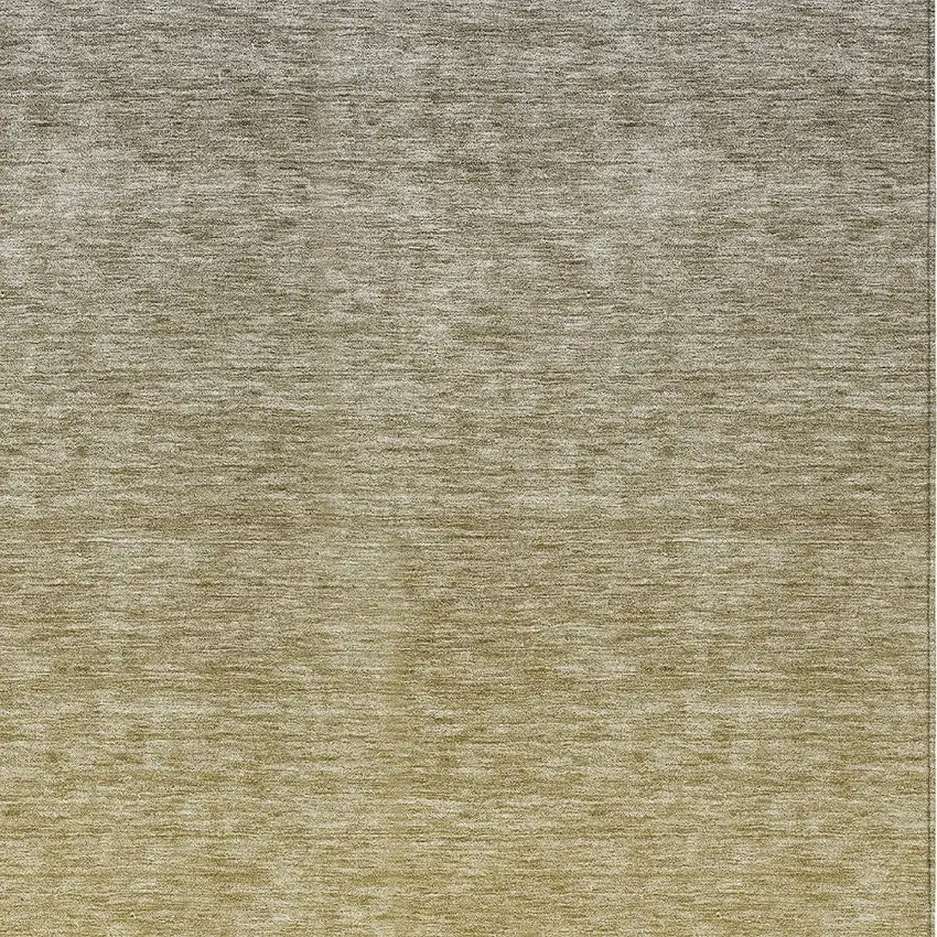 Gold Beige And Taupe Ombre Washable Indoor Outdoor Area Rug Photo 6