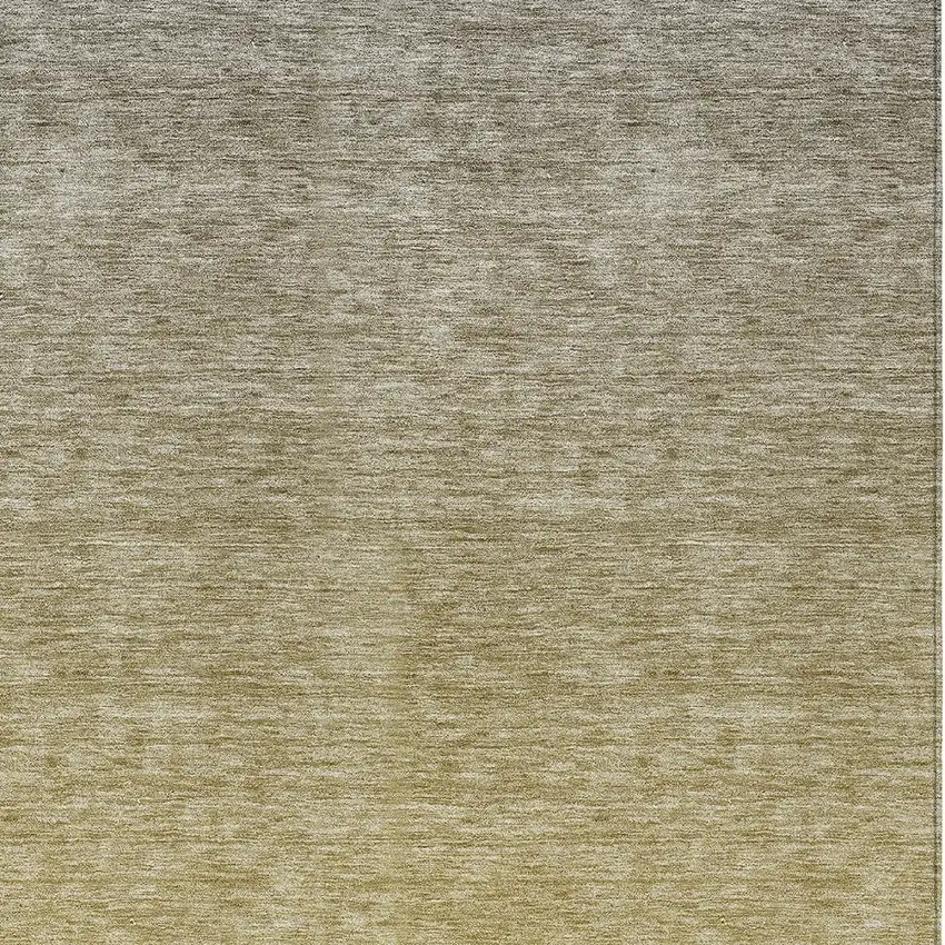 Gold Beige And Taupe Ombre Washable Indoor Outdoor Area Rug Photo 6