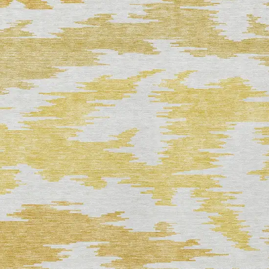 Gold Beige And Wheat Abstract Washable Indoor Outdoor Area Rug Photo 4