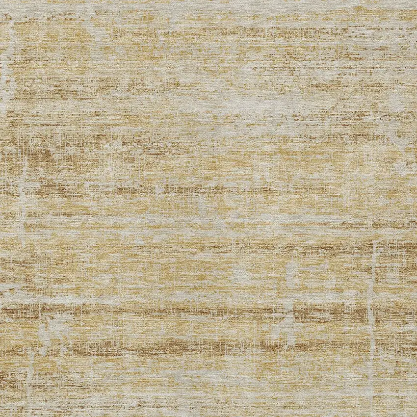 Gold Beige And Wheat Abstract Washable Indoor Outdoor Area Rug Photo 4