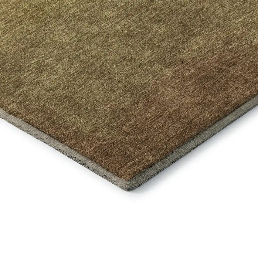 Gold Beige And Wheat Ombre Washable Area Rug With UV Protection Photo 9