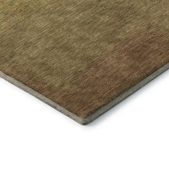 Gold Beige And Wheat Ombre Washable Area Rug With UV Protection Photo 8