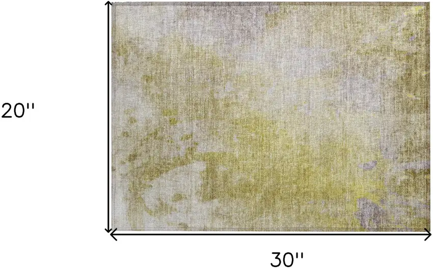 Gold Beige and Purple Abstract Washable Non Skid Indoor Outdoor Area Rug Photo 3