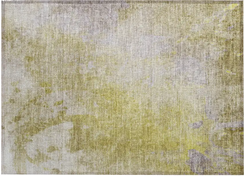 Gold Beige and Purple Abstract Washable Non Skid Indoor Outdoor Area Rug Photo 2