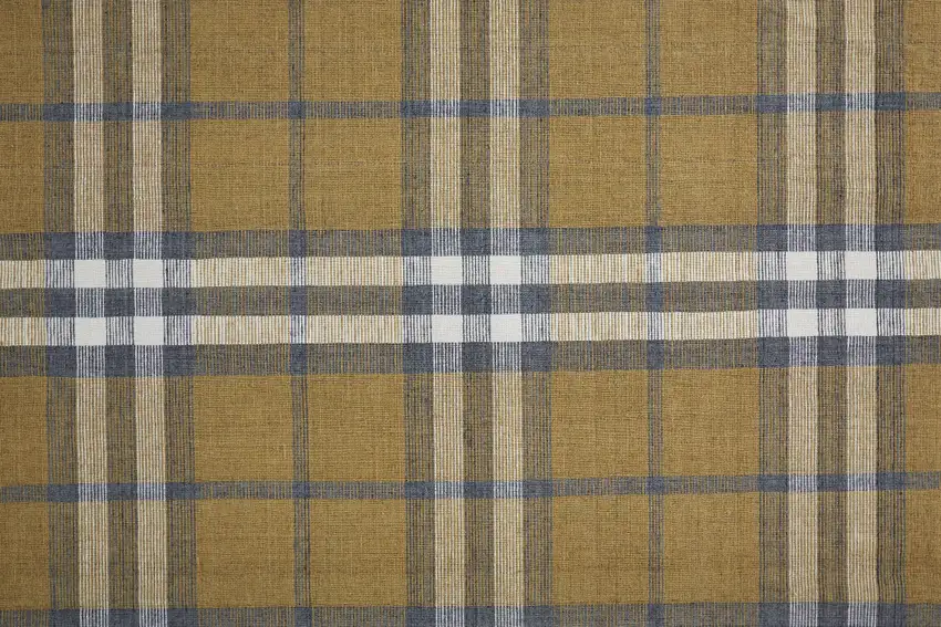 Gold Blue And White Abstract Hand Woven Stain Resistant Area Rug Photo 5