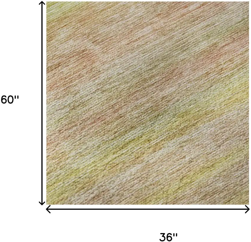 Gold Blush And Teal Striped Washable Area Rug With UV Protection Photo 8