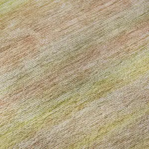 Photo of Gold Blush And Teal Striped Washable Area Rug With UV Protection