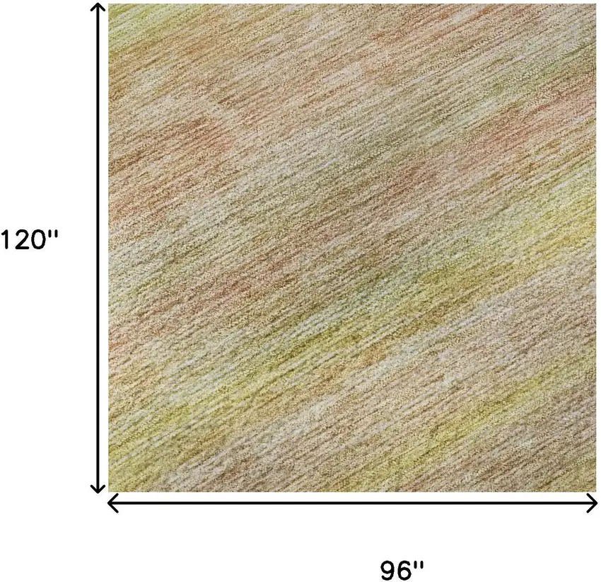 Gold Blush And Teal Striped Washable Area Rug With UV Protection Photo 8