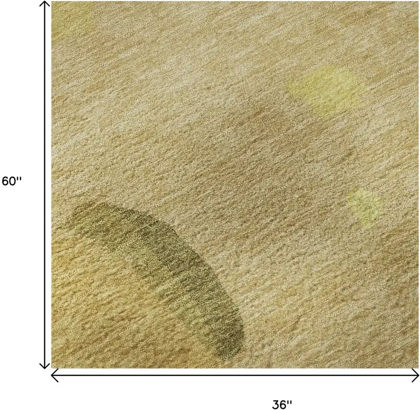 Gold Brown And Beige Abstract Washable Area Rug With UV Protection Photo 9