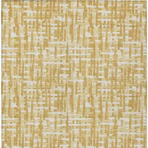 Photo of Gold Brown And Beige Abstract Washable Indoor Outdoor Area Rug