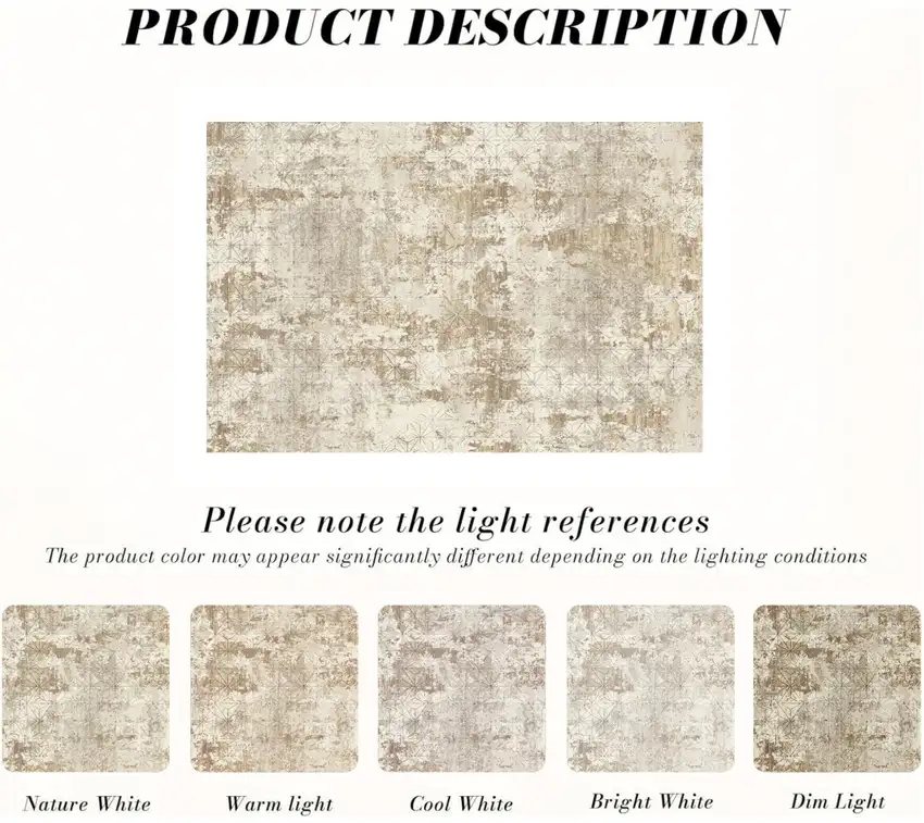 Gold Brown And Ivory Abstract Washable Area Rug Photo 8