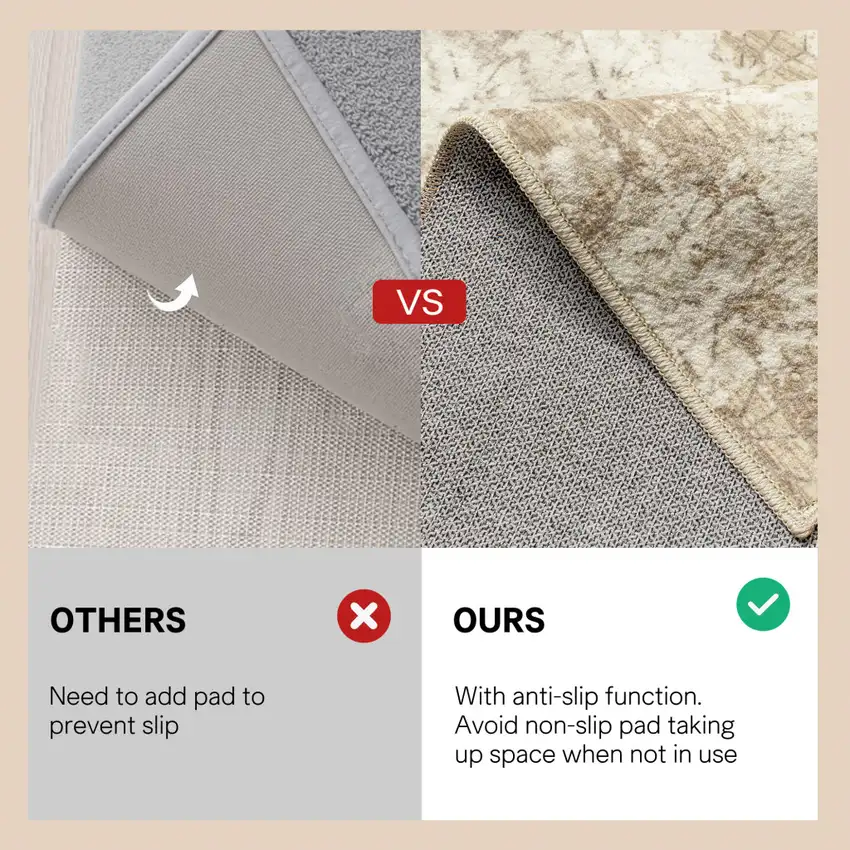 Gold Brown And Ivory Abstract Washable Area Rug Photo 9