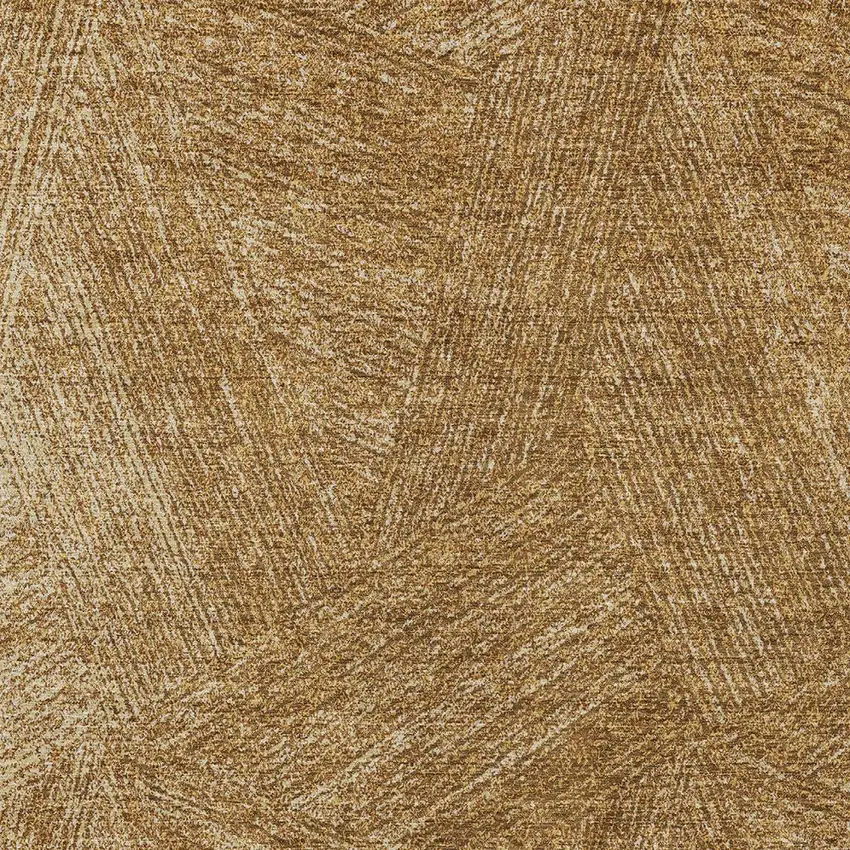 Gold Brown And Ivory Abstract Washable Indoor Outdoor Area Rug Photo 5
