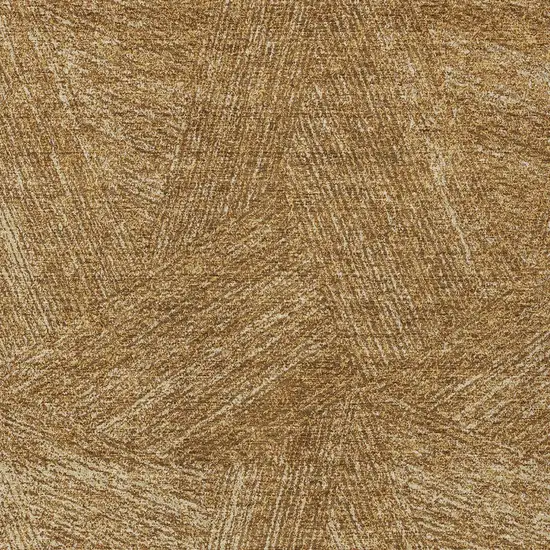 Gold Brown And Ivory Abstract Washable Indoor Outdoor Area Rug Photo 5