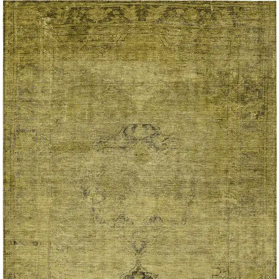 Gold Brown And Wheat Oriental Washable Indoor Outdoor Area Rug Photo 6
