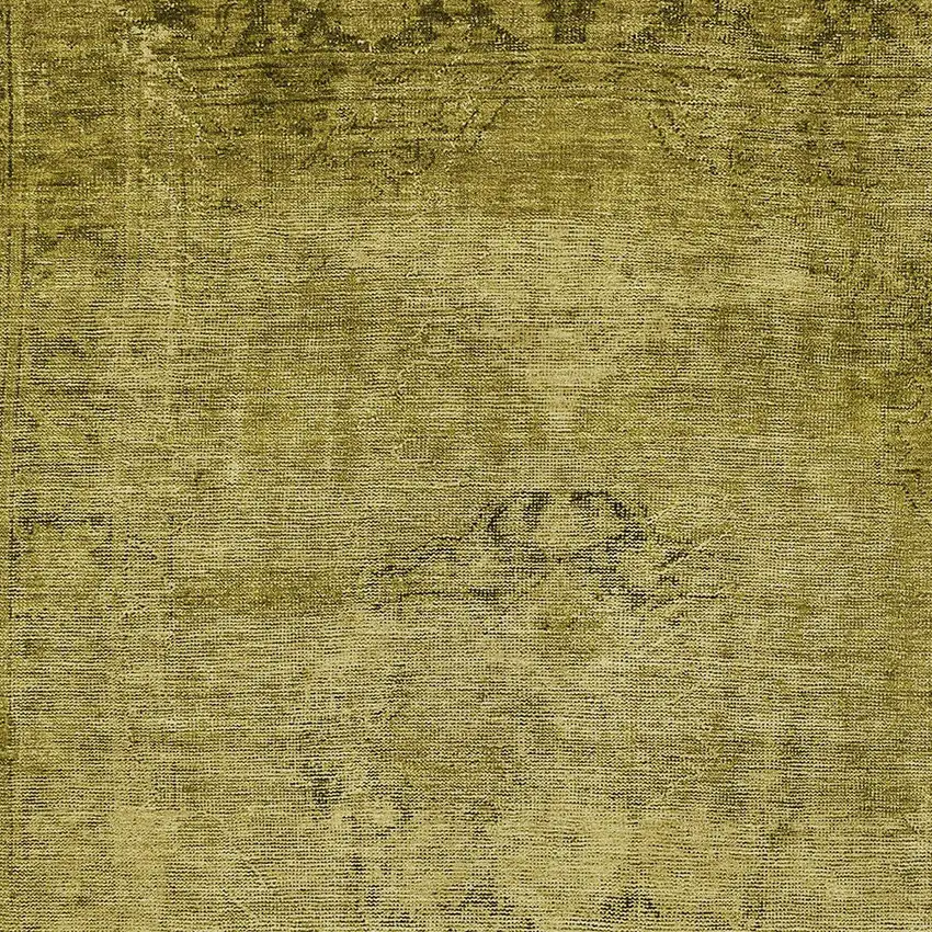Gold Brown And Wheat Oriental Washable Indoor Outdoor Area Rug Photo 5