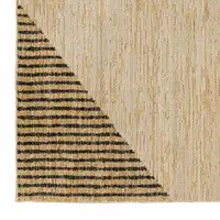Photo of Gold Brown Blue Charcoal Rust And Beige Geometric Power Loom Stain Resistant Runner Rug