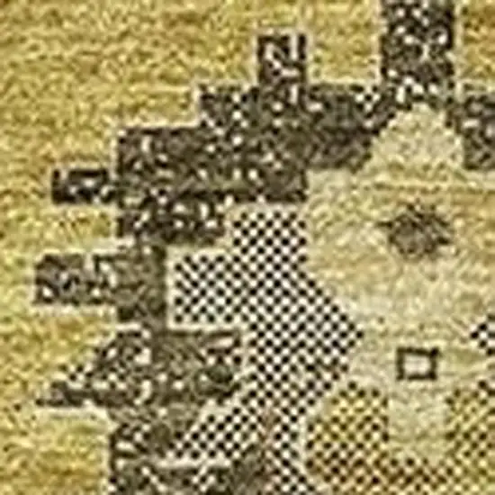 Gold Charcoal And Gray Oriental Washable Area Rug With UV Protection Photo 4