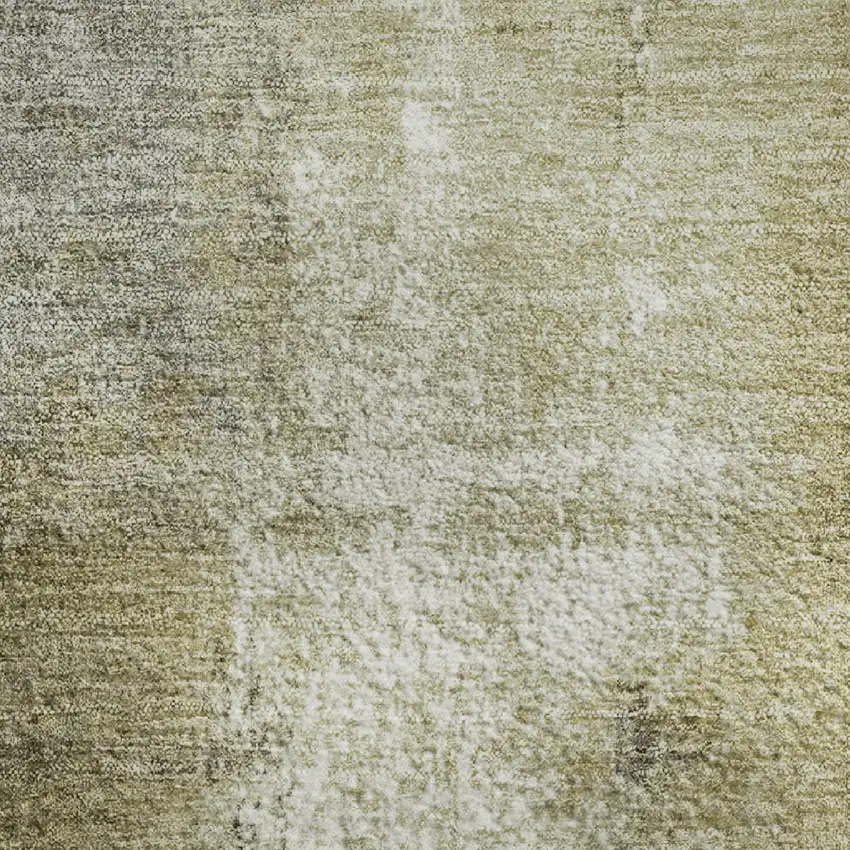 Gold Charcoal And Silver Abstract Washable Area Rug With UV Protection Photo 4