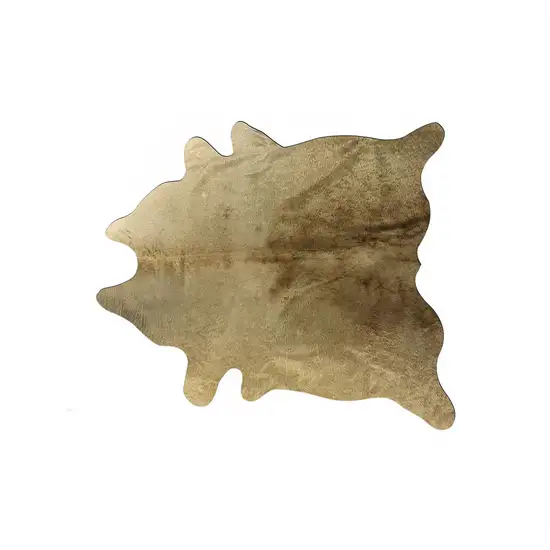 Gold Cowhide Hand Knotted Area Rug Photo 3
