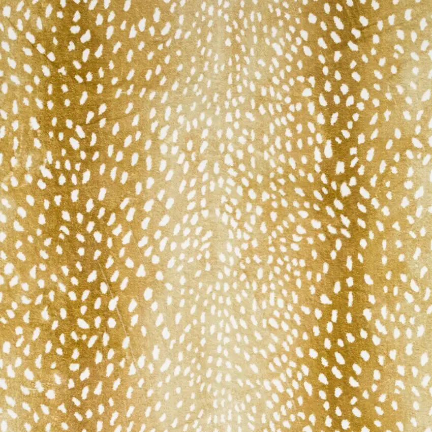 Gold Gazelle Print Shag Handmade Non Skid Runner Rug Photo 3