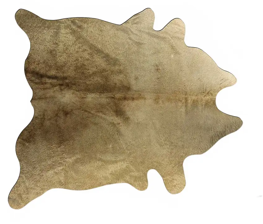 Gold Genuine Cowhide Area Rug Photo 1