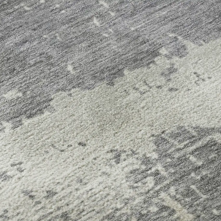 Gold Gray And Ivory Abstract Washable Area Rug With UV Protection Photo 9