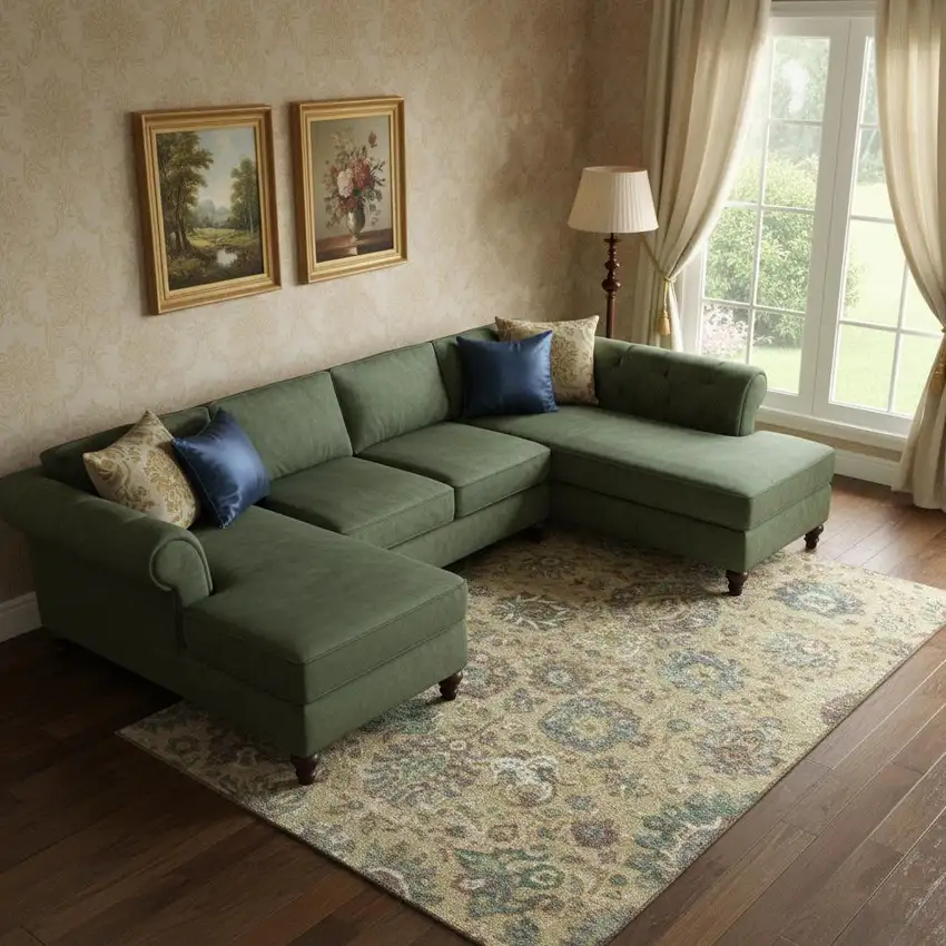 Gold Gray And Ivory Oriental Washable Area Rug With UV Protection Photo 2