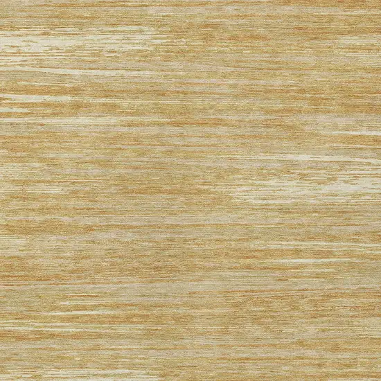 Gold Gray And Ivory Striped Washable Indoor Outdoor Area Rug Photo 6
