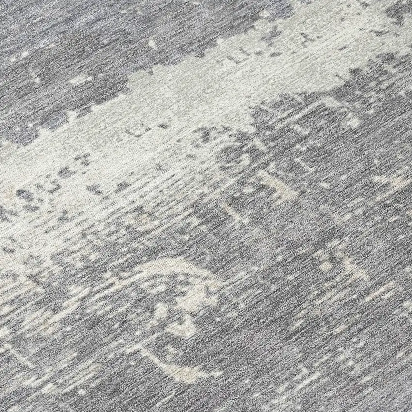 Gold Gray And Silver Abstract Washable Indoor Outdoor Area Rug Photo 8