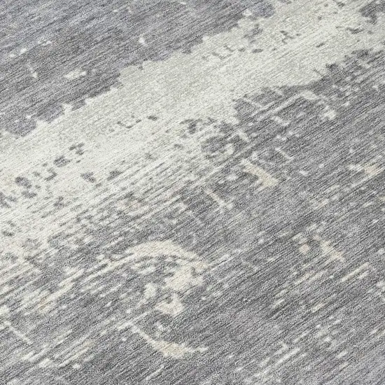 Gold Gray And Silver Abstract Washable Indoor Outdoor Area Rug Photo 9