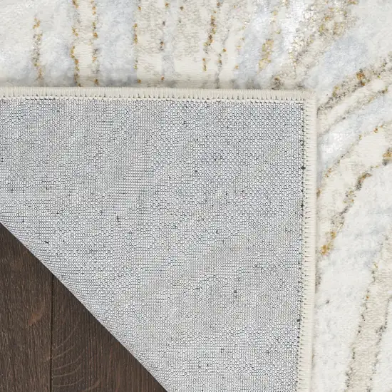 Gold Gray and Ivory Abstract Non Skid Area Rug Photo 8