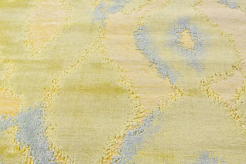 Gold Gray and Tan Abstract Power Loom Area Rug Photo 6