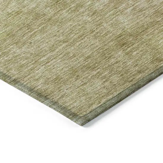 Gold Green And Brown Abstract Washable Indoor Outdoor Area Rug Photo 4