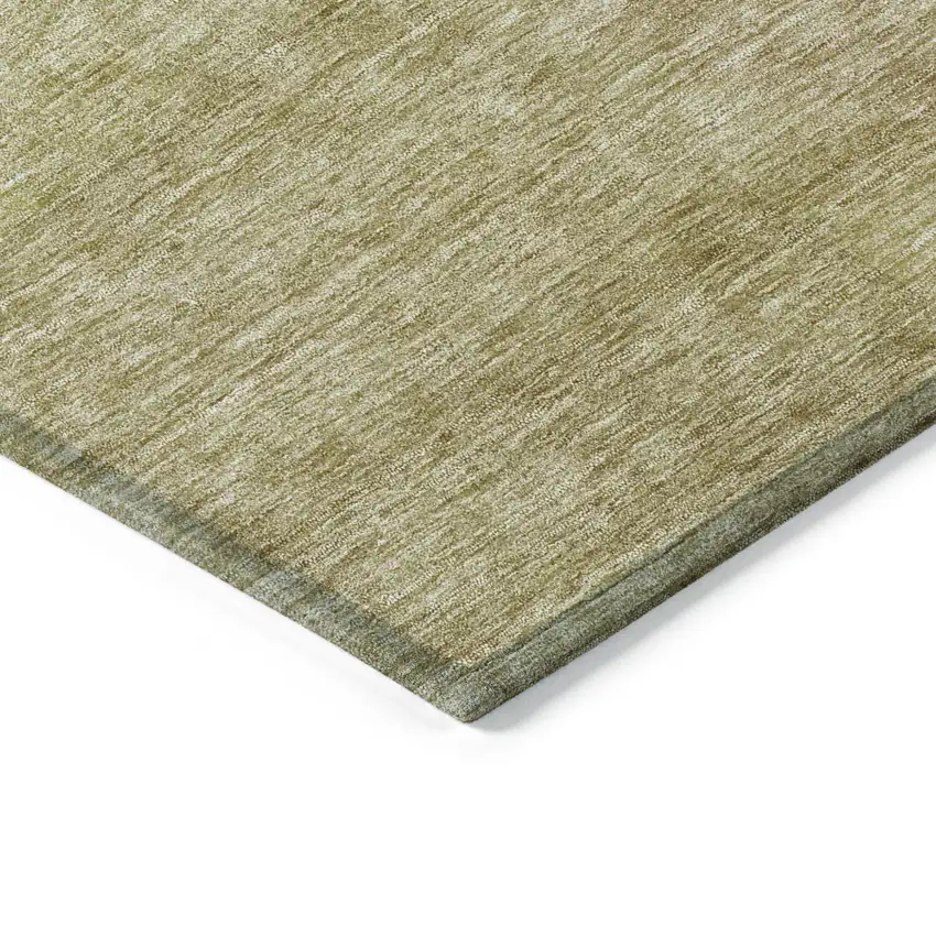 Gold Green And Brown Abstract Washable Indoor Outdoor Area Rug Photo 4