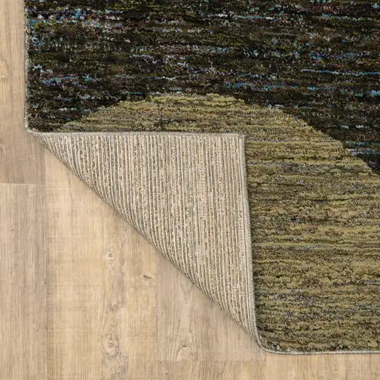 Blue and Beige Geometric Power Loom Area Rug Photo 8