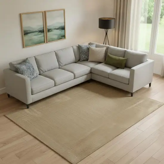 Gold Hand Woven Area Rug Photo 1