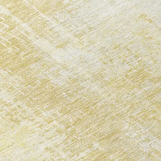 Gold Ivory And Beige Abstract Washable Indoor Outdoor Area Rug Photo 8
