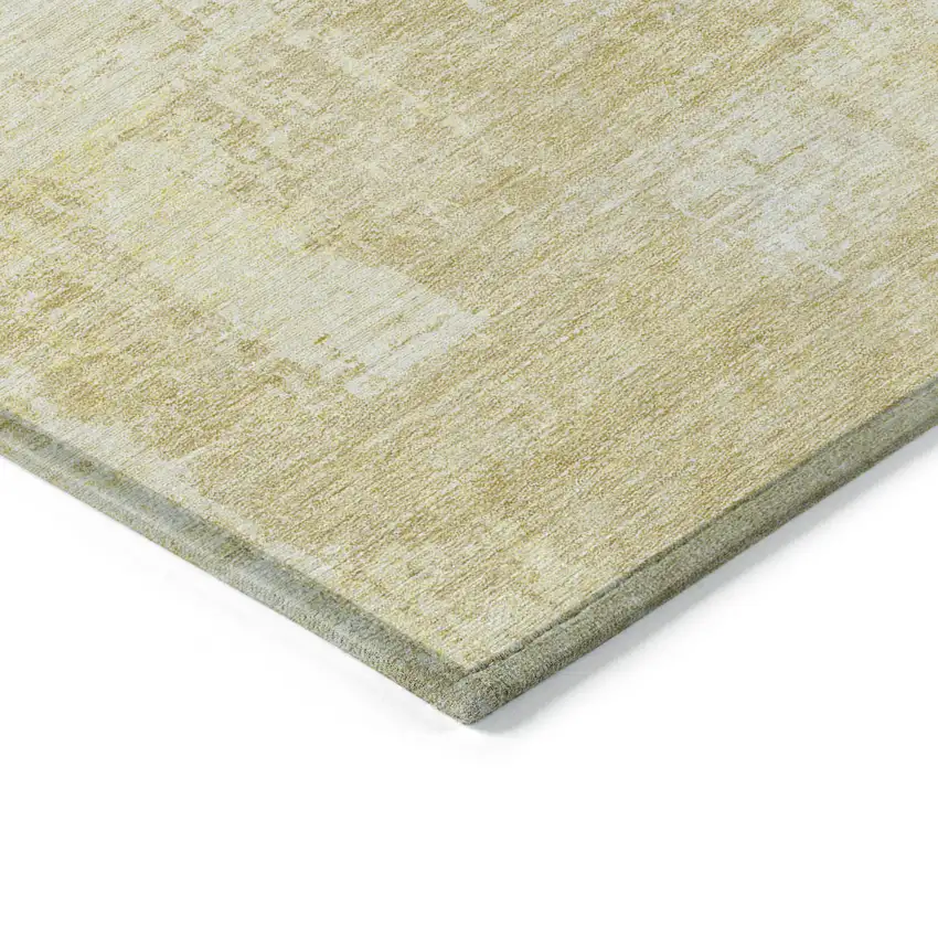 Gold Ivory And Beige Abstract Washable Indoor Outdoor Area Rug Photo 5