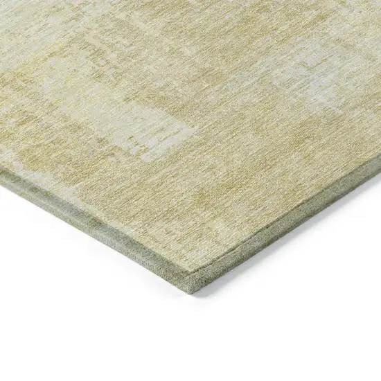 Gold Ivory And Beige Abstract Washable Indoor Outdoor Area Rug Photo 5