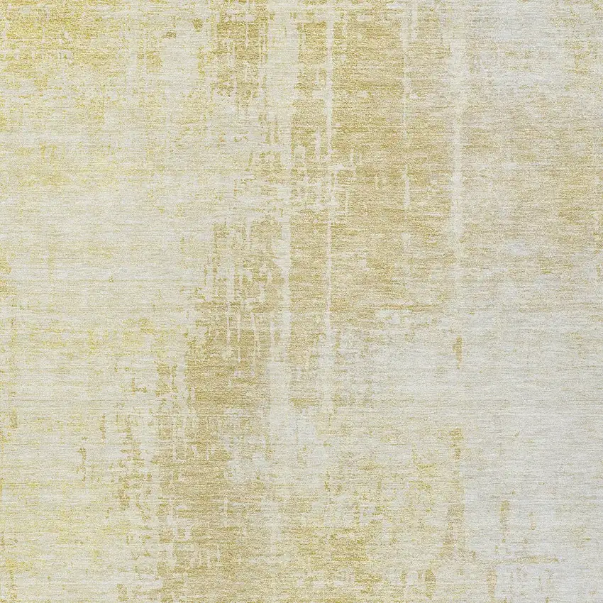 Gold Ivory And Beige Abstract Washable Indoor Outdoor Area Rug Photo 6