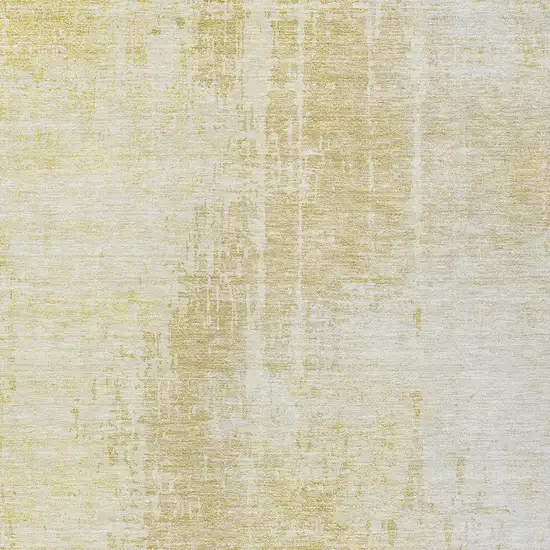 Gold Ivory And Beige Abstract Washable Indoor Outdoor Area Rug Photo 6